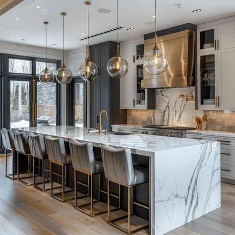 Glamorous Kitchen Modern, Modern Kitchen Dark, Leicht Kitchen, Top Kitchen Designs, Kitchen Eating Areas, Houses Kitchen, Kitchen Extensions, Inspiring Lifestyle, Colorado House