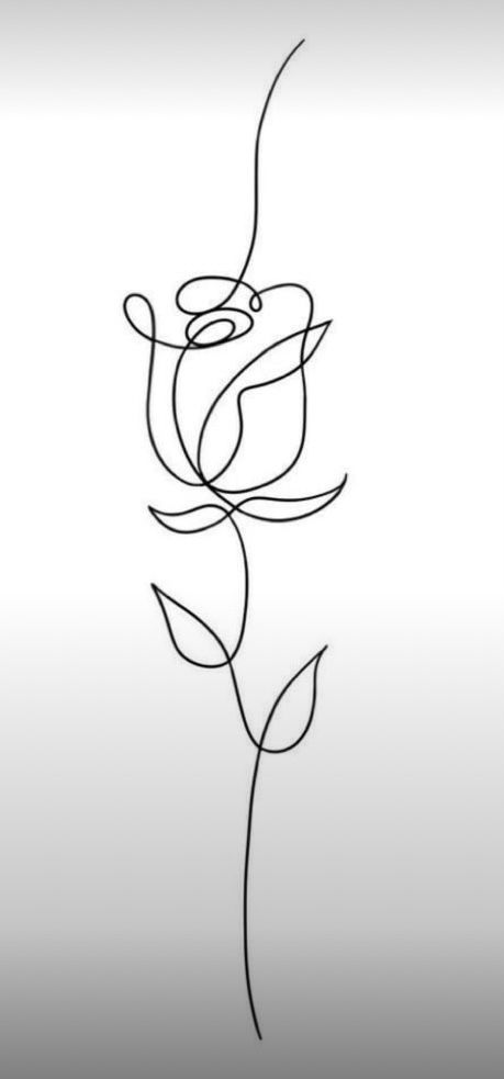 Single Line Art Drawings, Simple Embroidery Designs Drawings, Easy Floral Drawing, Easy Line Art, Single Line Drawing, Simple Embroidery Designs, Floral Drawing, Cute Notes, Simple Embroidery