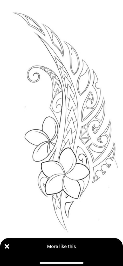 Polynesian Feather Tattoo, Leg Tattoos Women Polynesian, Pacific Island Tattoo Design, Samoan Tattoo Designs Women, Polynesian Rib Tattoo, Hawaiian Knee Tattoo, Polynesian Outline, Hawaiian Honu Tattoo, Polynesian Flower Tattoos Women