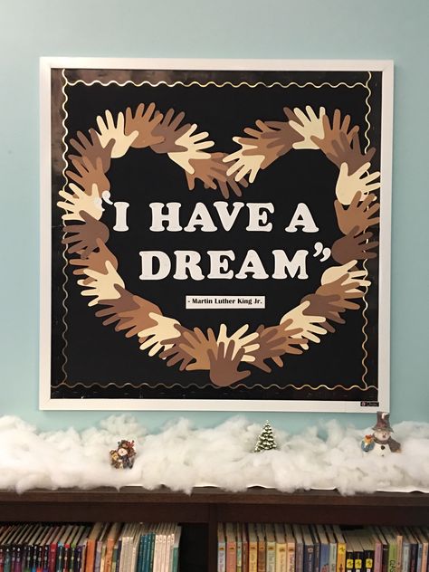 Martin Luther King Jr Day, Black Heritage Month Bulletin Board, Martin Luther King Jr Bulletin Board Ideas, Bhm Bulletin Board, Mlk Day Bulletin Board, Martin Luther King Project, Mlk Door Decorations Classroom, Martin Luther King Jr Bulletin Board, Mlk Poster Ideas