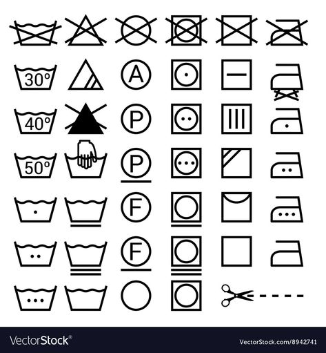 Washing Symbols Laundry, Clothes Branding, Laundry Care Symbols, Laundry Logo, Washing Symbols, Laundry Icons, Care Symbol, Laundry Symbols, Textures Art