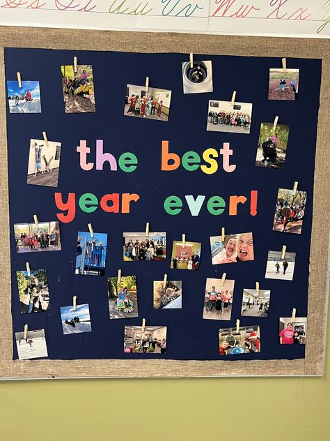 Class Decoration Ideas For College, Noticeboard Ideas Schools, Bulletin Board Ideas For Pictures, Activity Room Decoration Ideas For Seniors, Memory Wall Classroom, Polaroid Board Ideas, Result Decoration Ideas For School, Whole School Display Ideas, Polaroid Classroom Ideas