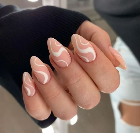 Fantastic Nails, Minimal Nails, Lines On Nails, Coffin Shape Nails, Almond Acrylic Nails, Soft Nails, Acrylic Nails Coffin Short, Short Acrylic Nails Designs, Neutral Nails