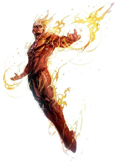 Human Torch (Johnny Storm) Human Torch, Arte Dc Comics, Bd Comics, Marvel Vs Dc, Superhero Comics, Geek Art, Comics Art, Comic Movies, Marvel Vs