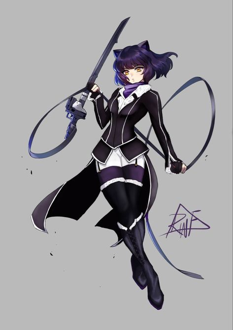 Rwby Blake, Blake Belladonna, Team Rwby, Rwby Fanart, Rwby Anime, Rooster Teeth, Game Concept Art, Fantasy Novel, Digital Painting Tutorials