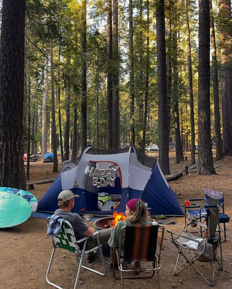 happy campers 🪵🌲🌸 Camping Hacks Tent, Car Camping Hacks, Tent Camping Aesthetic, Beach Trailer, Cool Camping Gadgets, Camping Setup, Aesthetic Camping, Essential Camping Gear, Camping Gadgets