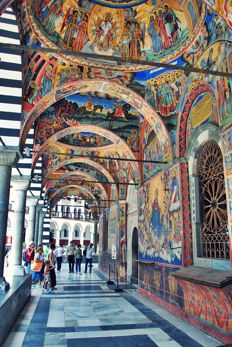 Rila Monastery is the most gorgeous, peaceful and authentic place in Bulgaria I've been so far... Rila Monastery, Sofia Bulgaria, Voyage Europe, Six Feet Under, Future Travel, Beautiful Buildings, Macedonia, Eastern Europe, Travel Inspo