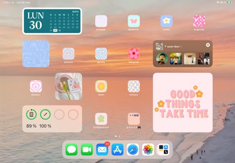 Tablet Theme, Ipad Makeover, Ipad Organization, Ipad Learning, Phone Apps Iphone, Ipad Inspo, Ipad Lockscreen, Ipad Homescreen, Ipad Organizer