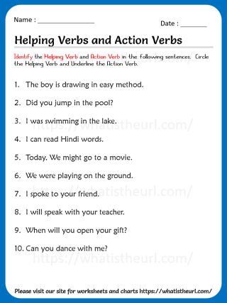 Helping Verbs Worksheet Grade 3, Action Linking And Helping Verbs Worksheet, Main Verb And Helping Verb Worksheets, Main And Helping Verbs Worksheets, Verbs Worksheet For Class 2, Action Verbs Worksheet For Grade 1, Verbs Worksheet Grade 3, Auxiliary Verbs Worksheets, Helping Verbs Worksheet