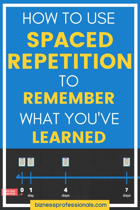 Putting in the hours to learn something is grueling enough, but forgetting what you learned and having to repeat the process is even worse. Spaced repetition is a studying technique that involves repeatedly reviewing information that you want to memorize at gradually increasing time intervals. Read along to discover how you can use spaced repetition to remember what you've learned. #Studying #StudyTips #StudyTechniques #LearningMethods Spaced Repition Study, Spaced Repetition Study Method, Spaced Repition Method, Spaced Repetition Study Schedule, Med School Student, Spaced Repetition, What To Study, College Life Hacks, Study Techniques