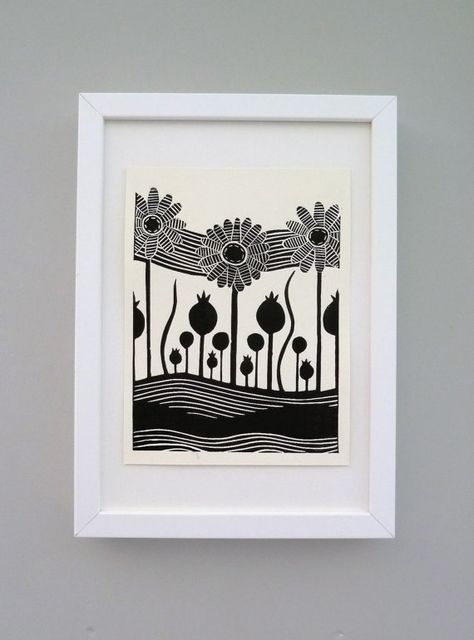 Stripy Daisies Lino Print Linocut Printing, Lino Cuts, Crafty Fox, Linocut Printmaking, Lino Art, Relief Printing, Lino Cut, Print Inspiration, Monoprint