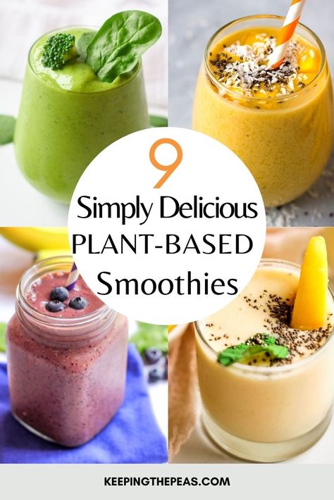 Smoothie Recipes Healthy Vegan, Healthy Vegan Smoothies, Meal Smoothie Recipes, Whole Food Smoothies, Easy Morning Smoothies Healthy, Super Food Smoothie Recipes, Plant Based Drinks, Healthy Vegan Smoothie Recipes, Healthy Filling Smoothie Recipes