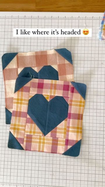 Emily Dennis - Quilty Love - Modern Quilter on Instagram: "Back to sewing today and couldn’t be happier. ❤️. Today I started a #classicheartsquilt using @fableism #arcadeplaidwovens and #sproutwovenfabric. The Classic Hearts quilt pattern is now in the shop. I also have fat quarter and half yard bundles of these pretty plaids. 😍Comment PLAIDS and I can DM you a direct link to both the pattern and fabric in the shop. #quiltylove #quiltylovepatterns # heartquilt #heartquiltpattern" Hearts Quilt, Quilty Love, Granny Square Quilt, Log Cabin Quilt Pattern, Heart Quilt Pattern, Flying Geese Quilt, Stash Buster, Striped Quilt, Log Cabin Quilts