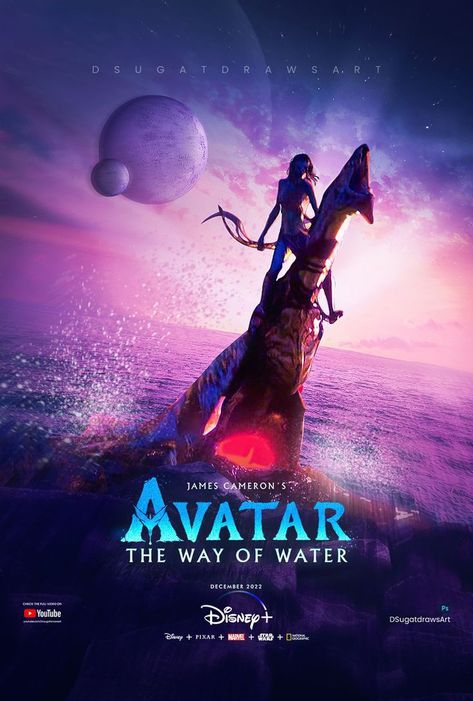 Avatar Cameron, Avatar 2 Movie, Avatar Animals, Avatar Poster, Blue Avatar, Avatar The Way Of Water, Avatar James Cameron, Avatar Films, Water Poster