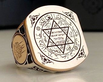 Solomons Ring, David Ring, Seal Of Solomon, King Solomon, Mens Rings Fashion, Daily Jewelry, Mens Silver Rings, Handmade Rings, Men's Rings