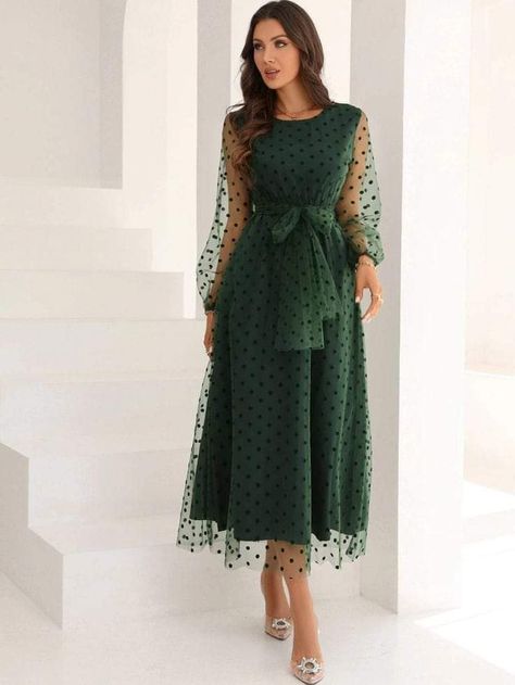 Floral Frocks, Night Beautiful, Maxi Dress Designs, Frock For Women, Festival Skirts, Style Guru, Frock Design, Crewneck Dress, Mesh Overlay