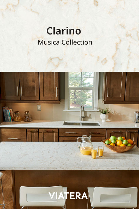 Regal and polished, sharp and sophisticated. A warm white background is elegantly contrasted with a chorus of gold toned veins, making for a concerto of subtle shades. Quartz Surfacing, Chorus, Warm White, White Background, Gold Tones, Shades, Gold, White