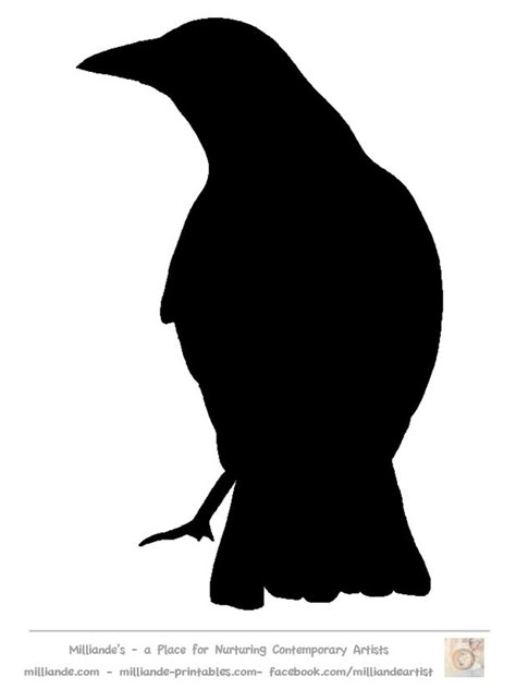 Bird Silhouette Stencil Templates Crow,Free Printable Stencil Templates of Birds Bird Stencils Printables Free, Raven Template, Crow Stencil, Crow Patterns Printable, Raven Silhouette Stencil, Bird Siloutte, Crow Silhouette Free Printable, Crow Silhouette, Vogel Silhouette