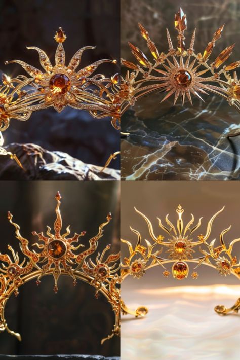 Fantasy Hair Jewelry, Sunburst Tiara, Aesthetic Crowns, Sun Tiara, Dragon Headpiece, Sun Crown, Headpiece Jewelry, Golden Crown, Hoodie Style