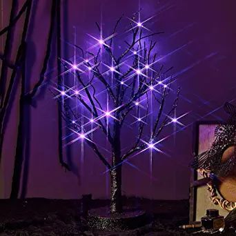 👻👻Lighted Spooky Halloween Tree Purple Lights 18IN Battery Powered with Timer Lit Halloween Decorations Indoor Tabletop Black Tree for Office Halloween Christmas, Affiliate relations String Lights Indoor, Lighted Tree Branches, Halloween Christmas Tree, Halloween Lights Decorations, Purple Lights, Spooky Trees, Halloween Tree, Spooky Halloween Decorations, Indoor String Lights