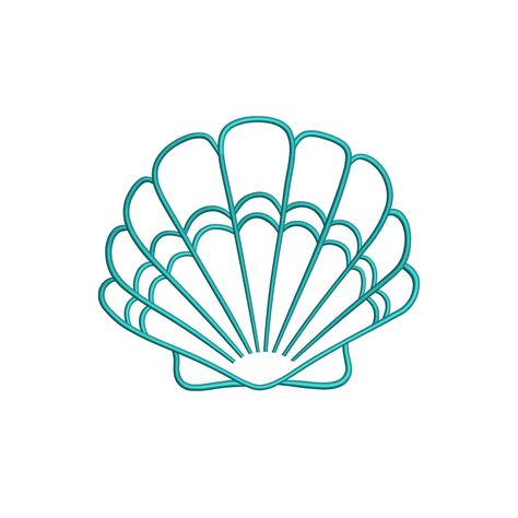 Seashell Embroidery Design  INSTANT DOWNLOAD Our embroidery pattern outline ocean seashell is available in 6 different sizes, giving you the flexibility to choose the best size for your project: Here are the details for each of the sizes: Size 1: 2.34" X 2.0" (59.5 X 50.8 mm), 4103 stitches Size 2: 3.51" X 3.0" (89.3 X 76.2 mm), 5983 stitches Size 3: 4.69" X 4.0" (119 X 101.6 mm), 9072 stitches Size 4: 5.86" X 5.0" (148.8X 127.0 mm), 11290 stitches Size 5: 7.03" X 6.0" (178.5 X 152.4 mm), 13528 Sea Shell Graphic Design, Sea Shell Embroidery Design, Embroidery Patterns Sketch, Seashell Outline, Art For Embroidery, Shell Outline, Seashells Template, Seashells Embroidery Designs, Outline Sketches