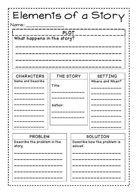 Teaching Story Elements, Elements Of A Story, Story Elements Worksheet, 4th Grade Reading Worksheets, Story Worksheet, Homeschool Education, Writing Classes, 4th Grade Reading, Language Arts Lessons