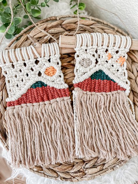 Mini macrame wall hanging Macrame Mini Wall Hanging, Macrame Idea, Mini Wall Hanging, Mini Macrame Wall Hanging, Macrame Style, Small Macrame Wall Hanging, Caricature Gifts, Bohemian Room, Small Wall Hangings