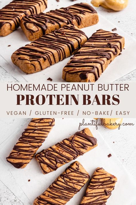 Healthy Peanut Butter And Chocolate Bars, Date Protein Bar, Homemade Protein Bars, Healthy Protein Bars, Chocolate Protein Bars, Peanut Butter Protein Bars, Vegan Protein Bars, Protein Bars Homemade, Protein Bar Recipes