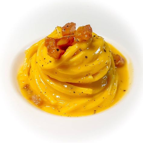 Carbonara Plating, Gourmet Pasta Plating, Pasta Plating, Plating Food, Chef Dishes, Gourmet Pasta, Pasta Carbonara, Modern Mexican, Pub Food