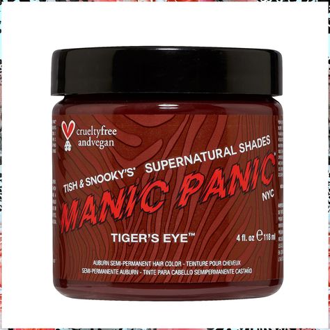 MANIC PANIC SuperNatural Hair Dye Tiger's Eye Cocoa Brown Hair, Tiger Eye Hair, Manic Panic Hair Dye, Manic Panic Hair Color, Manic Panic Hair, Hair Levels, Semi Permanent Hair Dye, Brown Hair Dye, Ginger Hair Color