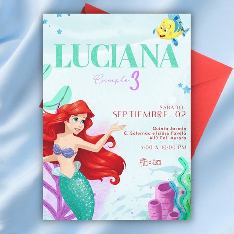 Rapunzel Birthday Party, Mermaid Birthday Cakes, Remember Day, Bday Invitations, Baby Invitations, Baby Mermaid, Mermaid Theme, Mermaid Princess, Mermaid Birthday