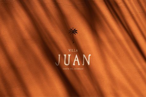 Villa Juan | Brand Identity :: Behance Villa Logo, Sante Fe, Air Bnb, Real Estate Branding, Villa Rental, Private Villas, Graphic Design Branding, Luxury Villa, Design Branding