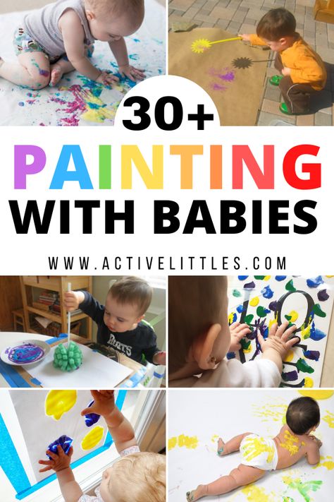 easy painting with babies 8 Month Old Art Projects, 6 Month Old Art Projects, 12 Month Old Art Projects, Art Activity For Infants, 16 Month Old Craft Ideas, Art Activities Infants, 10 Month Old Crafts, Arts And Crafts For 6 Month Old, Crafts For A 15 Month Old