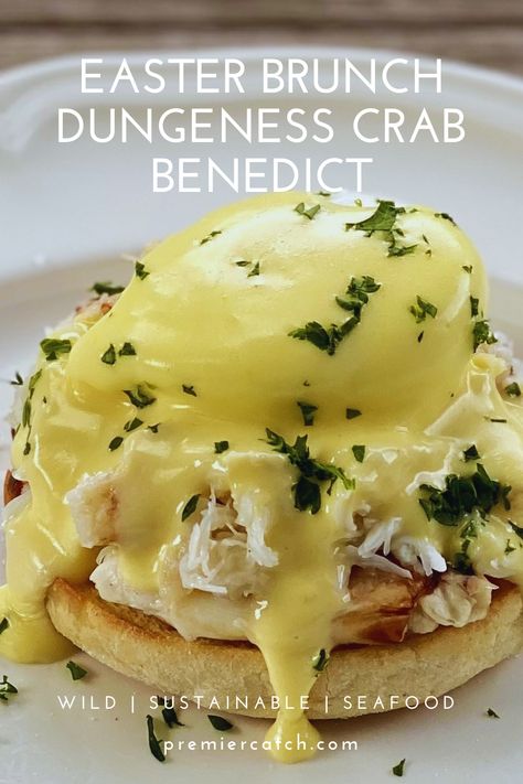 Waffle Eggs Benedict, Fresh Dungeness Crab Recipes, Crab Meat On English Muffins, Crab Hollandaise Sauce, Crab Melts English Muffins, Fresh Crab Meat Recipes, Fresh Crab Recipes, Crab Benedict Recipe, Eggs Benedict Hollandaise