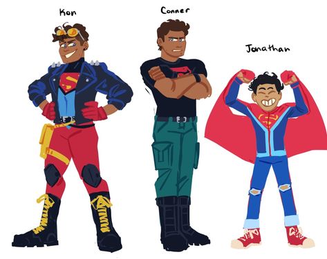 Kon And Jon Kent, Kent Family Dc, Conner Kent And Lex Luthor, Lex Luthor And Conner, Kon And Jon, Dc Kon Kent, Conner And Jon Kent, Dc Superboy Kon El, Jon And Conner Kent