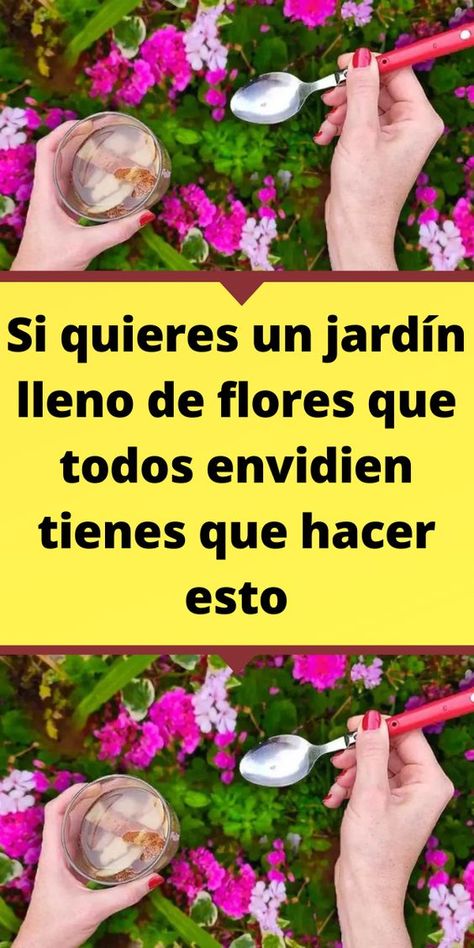 Si quieres un jardín lleno de flores que todos envidien tienes que hacer esto Flower Garden Design, Organic Gardening, Beautiful Gardens, Flower Garden, Garden Design, Plants, Flowers