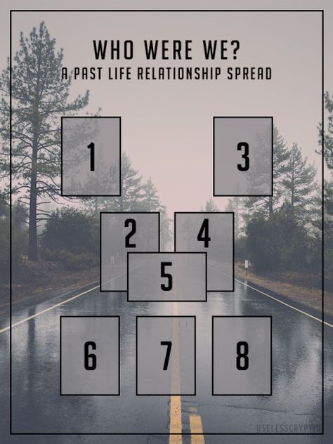 1. Person 1 - Present life  2. Person 1 - Past life  3. Person 2 - Present life  4. Person 2 - Past life  5. Bond/Connection/Relationship you had during your past lives  6. Why you keep meeting each other  7. What you should both work on in this life  8. Outcome of relationship What Are Tarot Cards, Relationship Tarot, Tarot Reading Spreads, Tarot Cards For Beginners, Learning Tarot Cards, Tarot Guide, Tarot Card Spreads, Tarot Tips, Tarot Spread