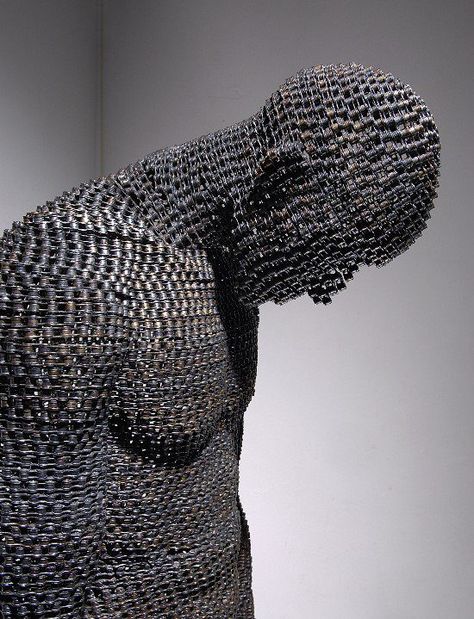 imgur: the simple image sharer Art Fer, Bicycle Chains, Human Sculpture, Human Head, Bicycle Chain, Bicycle Art, Unusual Art, Sculpture Metal, Bike Art