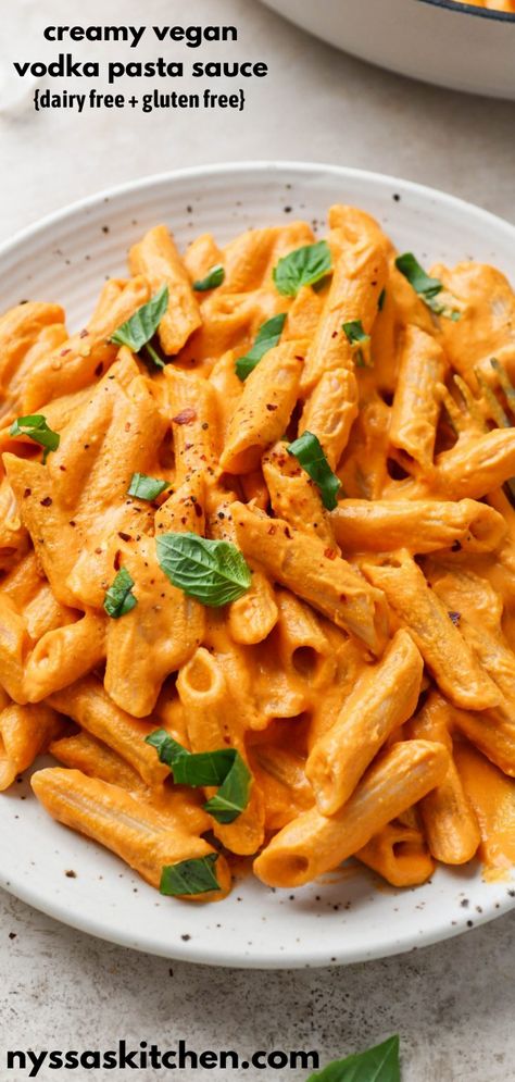 Pasta Recipe Dairy Free, Pasta Sauce Recipes Vegan, Gluten Free Dairy Free Pasta Sauce, Pasta Without Dairy, Gluten Dairy Free Pasta Recipes, Simple Dairy Free Dinner, Gluten And Dairy Free Italian Recipes, Dairy Free Vegan Meals, Gluten Free Dairy Free Sauces