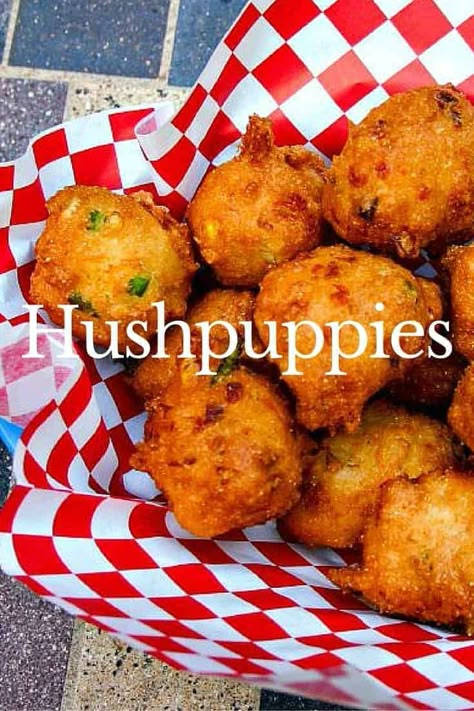 Hushpuppies. Little buttermilk cornbread bites with sweet Vidalia onion, fresh summer corn, and diced jalapeño for extra flavor. Cajun Hush Puppies Recipe, Fish Fry Party Ideas, Hush Puppies Recipe With Corn, Homemade Hushpuppies, Hush Puppy Recipe, Homemade Hush Puppies, Hush Puppies Recipe, Hush Puppy, Vidalia Onion