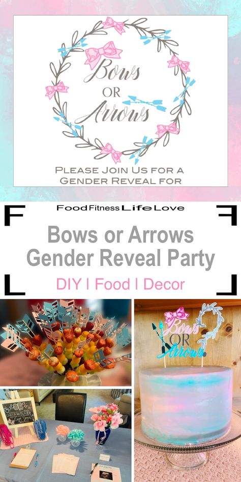 Bows Or Arrows Gender Reveal, Food Decoration Ideas, Gender Reveal Ideas For Party, Gender Reveal Ultrasound, Gender Reveal Theme, Arrow Baby Shower, Halloween Gender Reveal, Gender Reveal Announcement, Pregnancy Gender