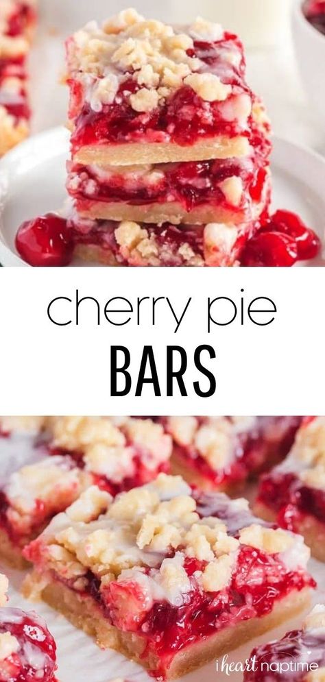 Cherry Pie Squares With Crumb Topping, Cherry Pie Filling Ideas, Cherry Pie Filling Bars Recipes, Things To Do With Cherry Pie Filling, Dessert Recipes Cherry Pie Filling, Desserts Bars Recipes, Cherry Crisp Recipe Pie Fillings, Sheet Pan Cherry Pie Bars, Cookies With Cherry Pie Filling