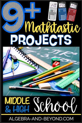 Math Projects for Middle and High School - ALGEBRA AND BEYOND Algebra 2 Projects High Schools, Algebra 1 Projects High Schools, Math Fair Projects High School, Fun Math Projects Middle School, Algebra 1 Projects, Real World Math Projects, Algebra Games High School, Math Projects Highschool, Middle School Math Projects