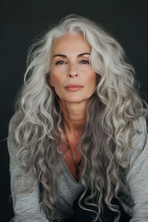 Grey Hair And Makeup, Long Hair Older Women, Hair Color Guide, Grey Hair Looks, Κούρεμα Bob, Long Shag Haircut, Grey Hair Inspiration, Beautiful Gray Hair, Fishtail Braid