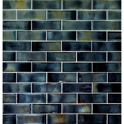 MSI Carbonita Subway 11.75 in. x 11.75 in. x 6 mm Textured Glass Mesh-Mounted Mosaic Tile (14.4 sq. ft./Case)-GLSST-CARBO6MM - The Home Depot Accent Wall Fireplace, Blue Subway Tile, Mosaic Pool Tile, Outdoor Porcelain Tile, Wall Fireplace, Wall Mosaic, Bathroom Accent Wall, Glass Subway Tile, Mosaic Wall Tiles