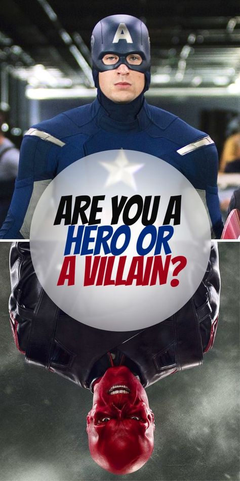 We've all fantasised about which marvel character we'd LIKE to be, but are you a hero? Or are you a villain? Take the quiz to find out! Are You A Villain Or A Hero, Which Avenger Are You Quiz, Which Marvel Character Are You, What Marvel Character Are You Quiz, Marvel Buzzfeed Quizzes, Villain Quiz, Marvel Quizzes, Superhero Quiz, Avengers Quiz