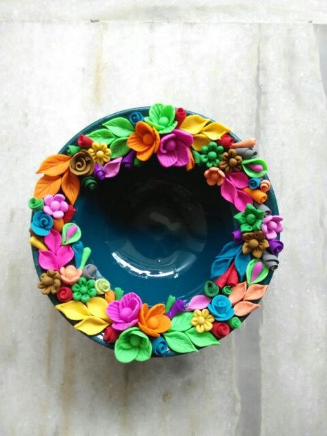 Lamasa art Bowl Lamasa Art Ideas, Lamasa Art, Diy Incense Holder, Diya Stand, Handmade Photo Frames, Rose Wall Art, Art Bowls, Clay Wall Art, Art And Craft Videos