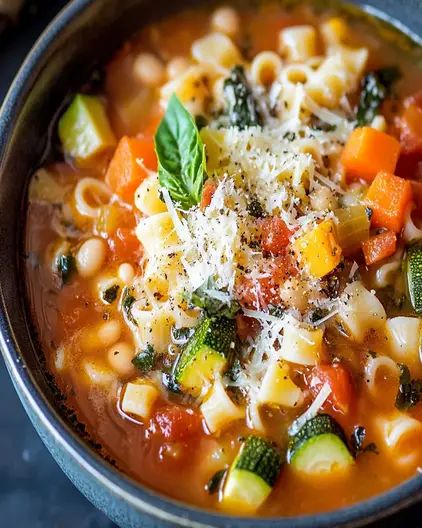 Minestrone Soup Recipe – Easy, Healthy & Comforting Meal Freezer Minestrone Soup, Minestrone Soup Vegetarian, Minestrone Soup Recipe Easy, Classic Minestrone Soup Recipe, Vegetarian Minestrone, Vegetarian Minestrone Soup, Healthy Hearty Meals, Minestrone Soup Easy, Soup Recipe Easy