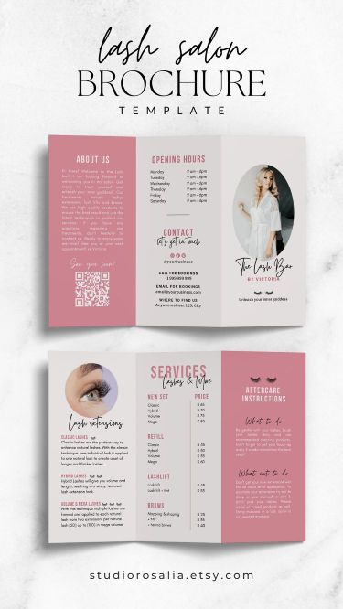 Tech Brochure, Price List Template Design, Beauty Brochures, Beauty Salon Price List, Price List Design, Salon Price List, Book Design Inspiration, Pricing Templates, Pink Look