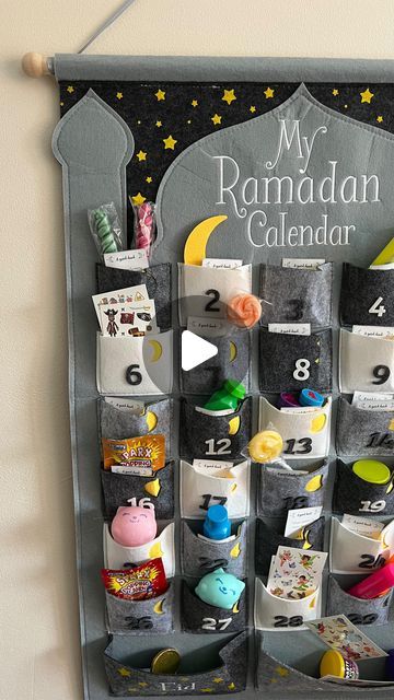 ‎Eman إيمان | Motherhood Feels & London Reels 🇵🇸‎ on Instagram: "I’m so over the chocolate calendars of any kind, love ones you can use year after year (eco friendly) and you can add your own personal touch. 

@desidollcompany have a lovely calendar which does just that, and I love this gorgeous new neutral colour in the range because I can use it for both my kids. 

I’ve had so much fun filling it, nibbling some of the goodies along the way ( cheeky!), and I’ve firmly hidden it until Ramadan begins.

It’s got huge pockets at the end for when Eid arrives to add something extra special, and a crescent moon 🌙 so your kids can follow the moon as the Ramadan days go by.

I’ve filled it with all sorts, sweets, good deed cards, tattoos, crafty bits, stickers, slime. 

If you want to know what London Reels, Cards Tattoos, Chocolate Calendar, Ramadan Day, Because I Can, Ramadan Gifts, Good Deeds, Kids Cards, Crescent Moon